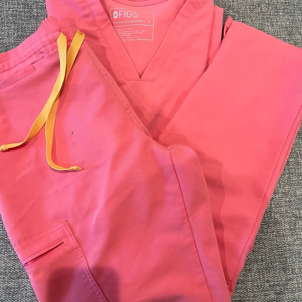 Figs Pink One Piece Athletic Wear - Picture 2 of 4